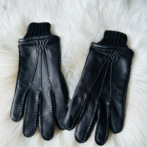 GAP Men’s Leather Gloves L Black